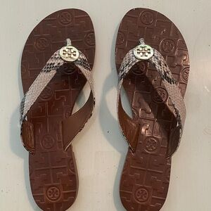 Tory Burch Snakeskin and Brown Sandals
Never worn. New.